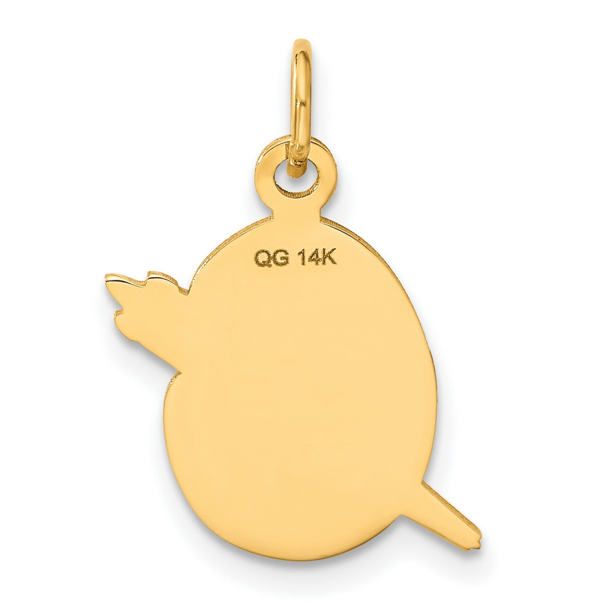 10k Yellow Gold Artist Palette Pendant with Enamel Paint Dots and Paintbrushes Charm