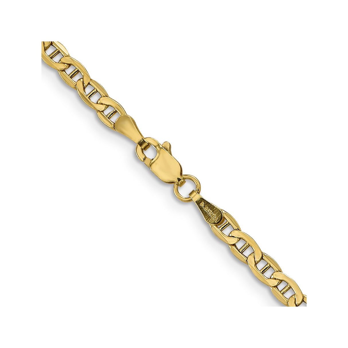 10K Yellow Gold 3.2 mm Polished Chain Necklace alternate angle