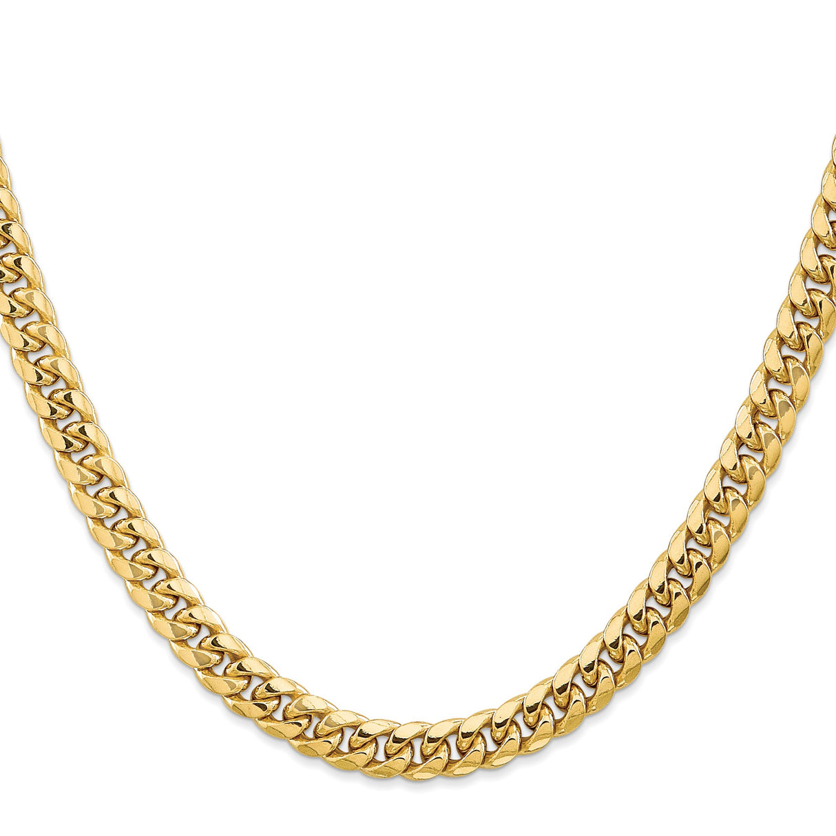 10K Yellow Gold 6.75 mm Polished Chain Necklace