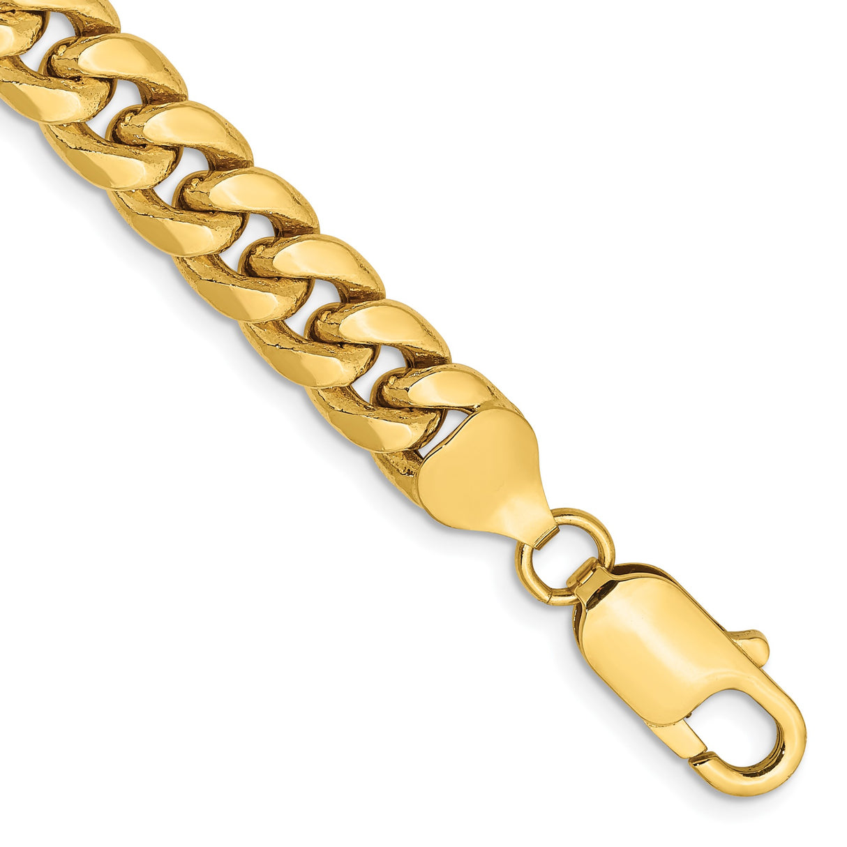 10K Yellow Gold 7.3 mm Polished Chain Anklet