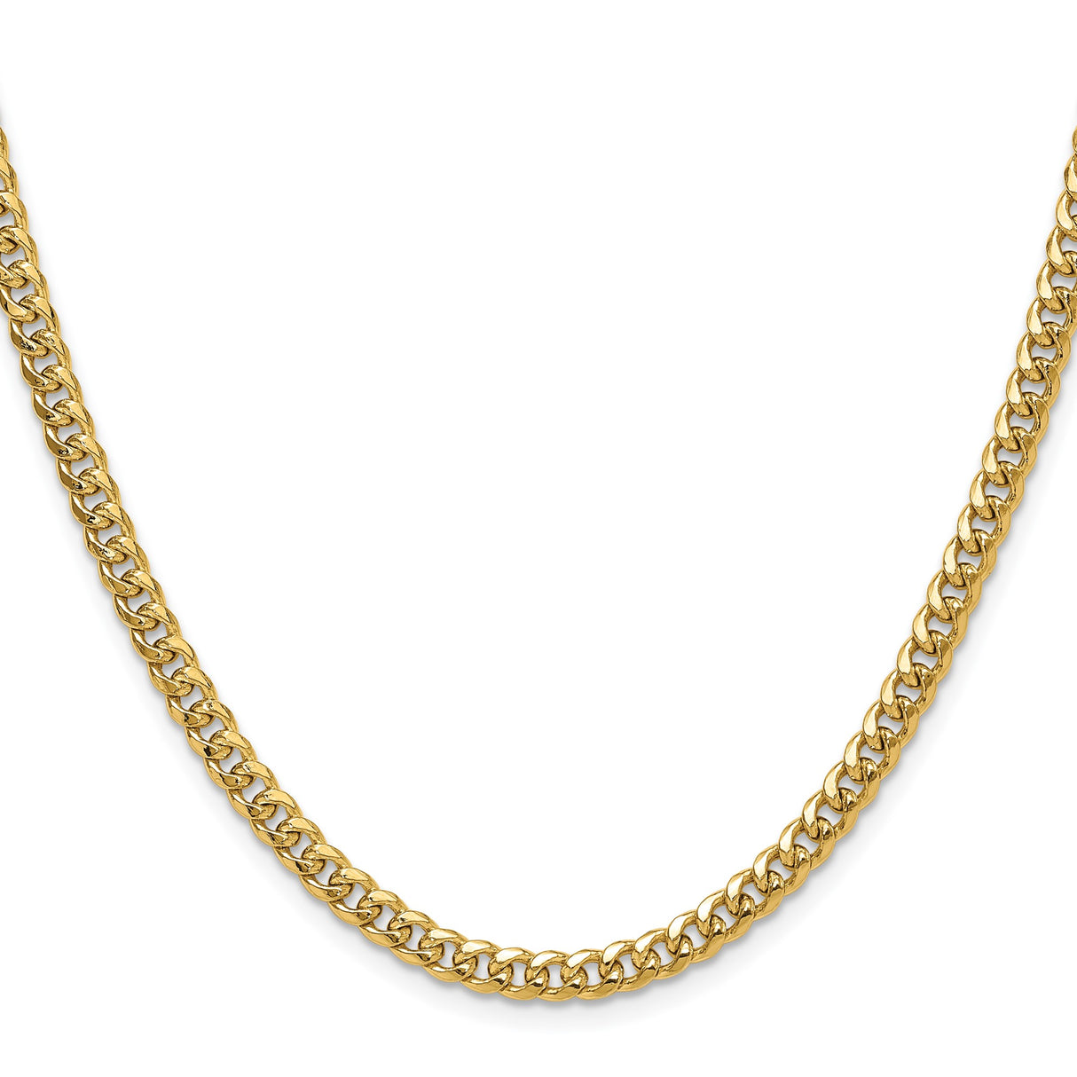 10K Yellow Gold 4.5 mm Polished Chain Necklace