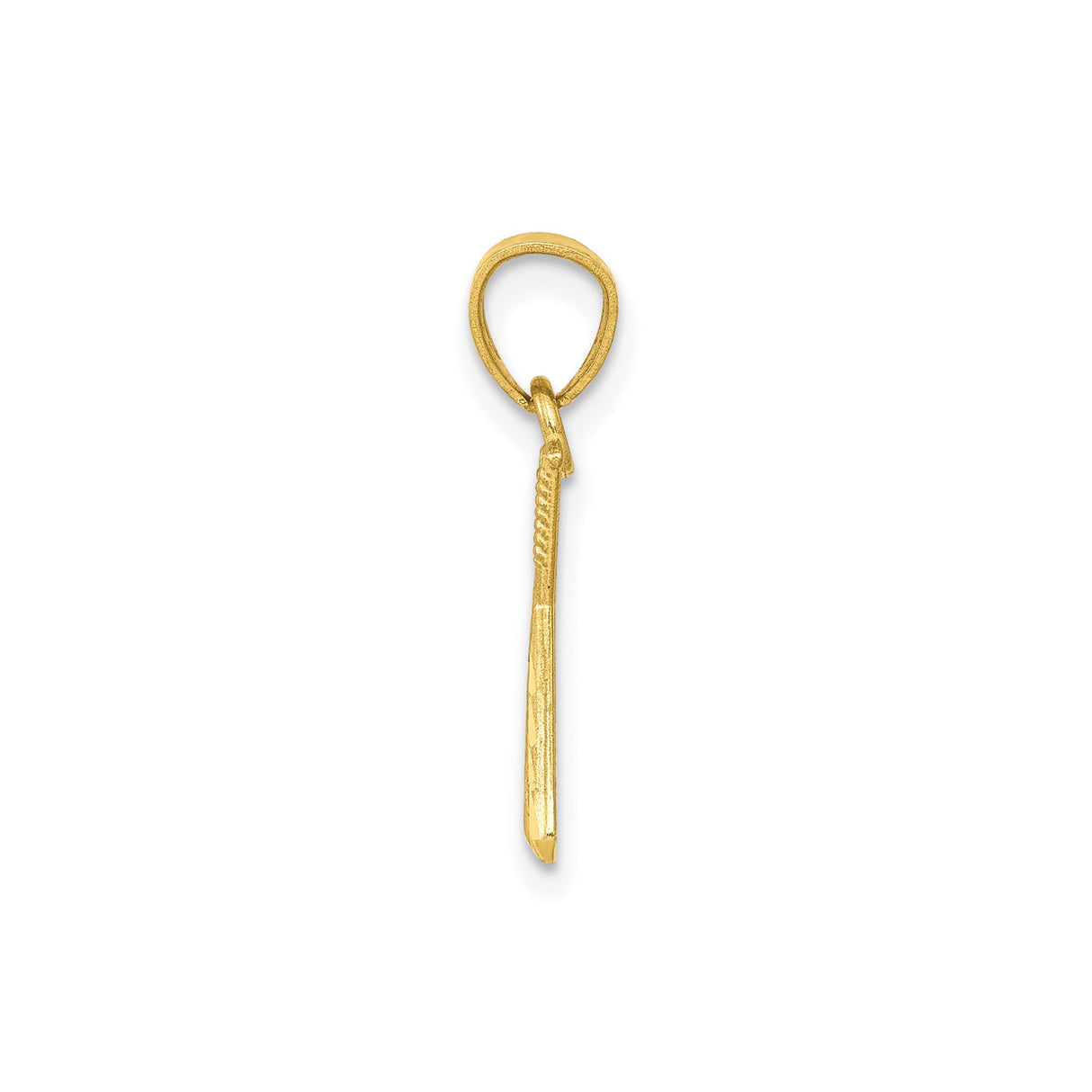 10k Yellow Gold Pendant with Crossed Baseball Bats and Ball, Sports Charm for Men or Youth