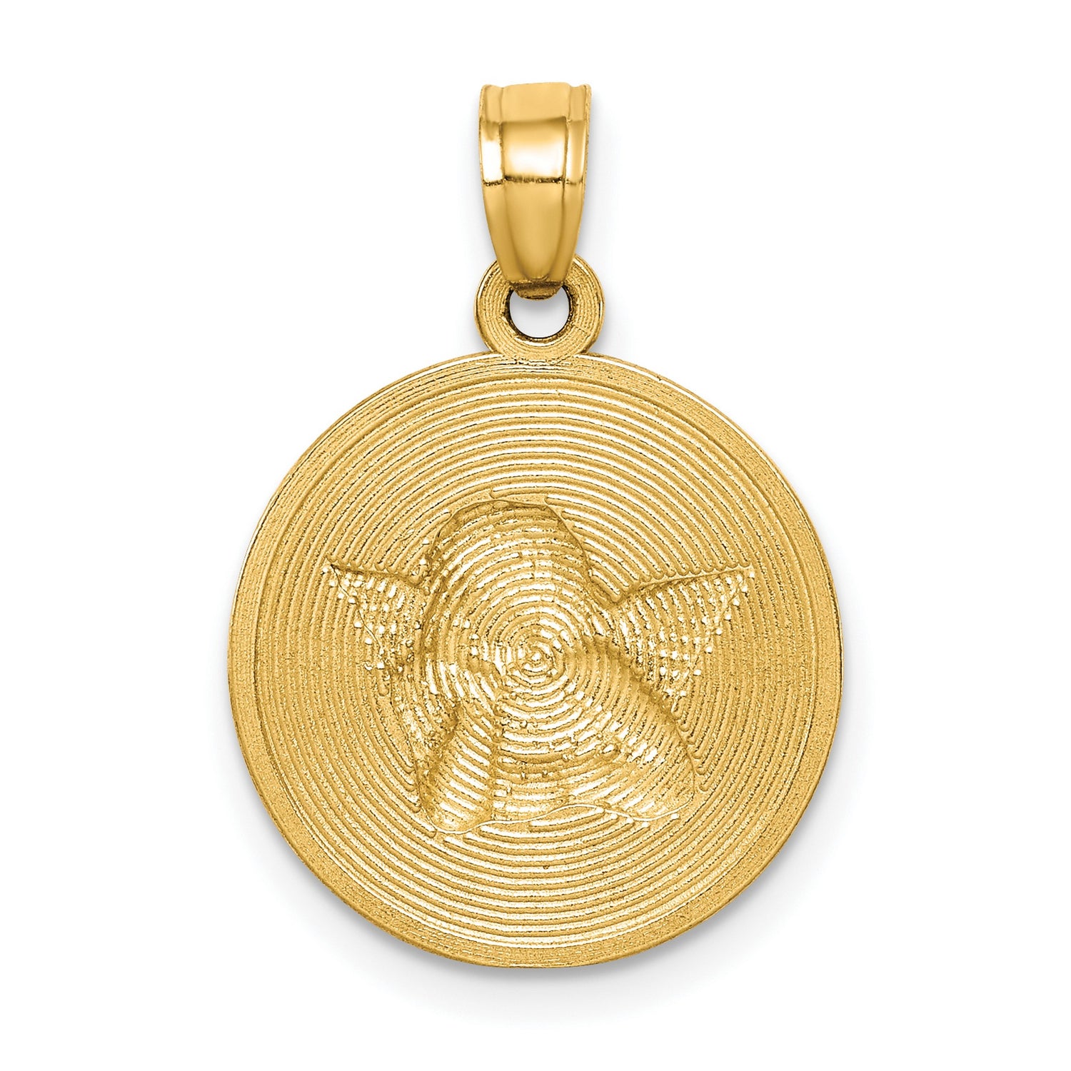 10k Multi-Tone Gold Angel Pendant with Detailed Cherub Design, Christian Faith Jewelry