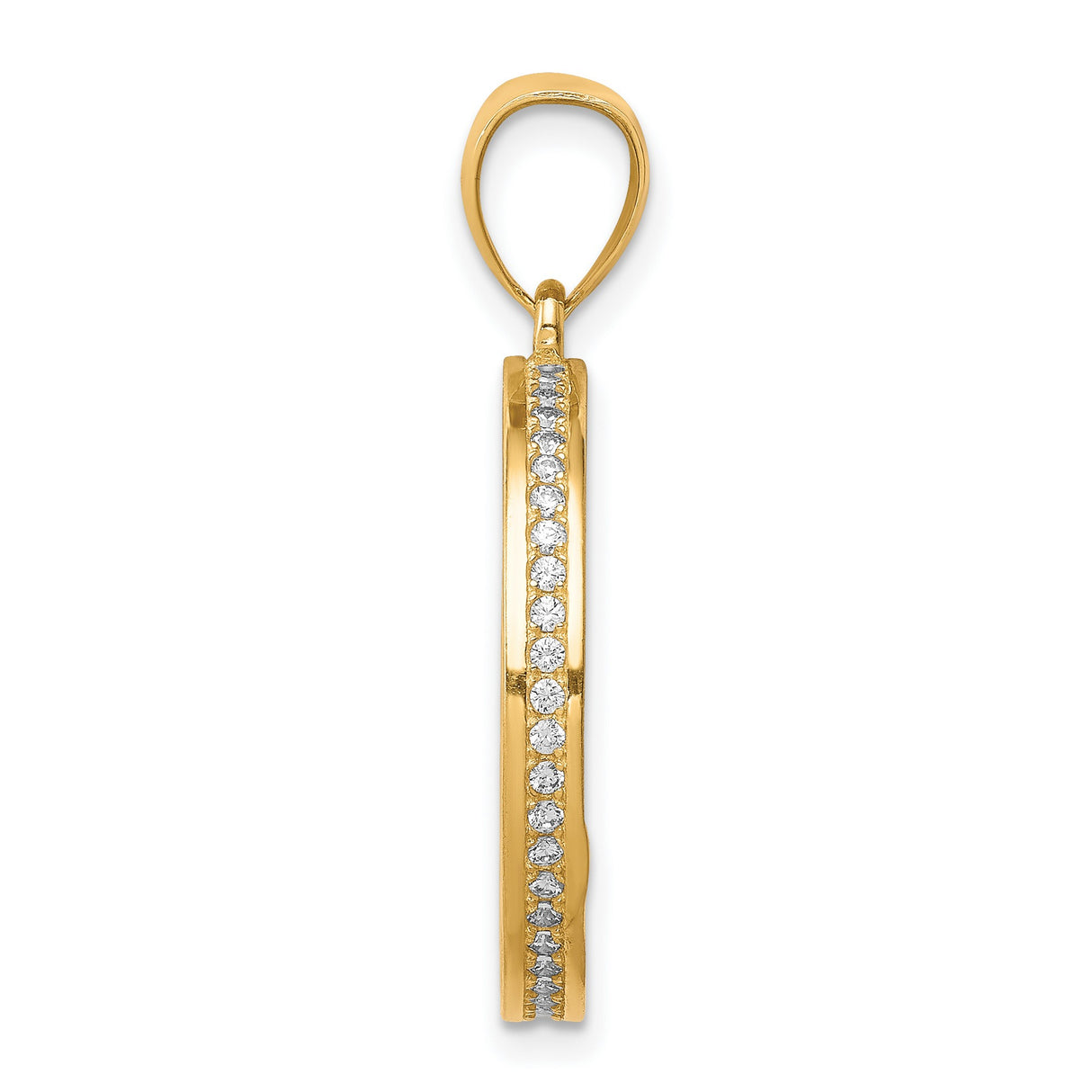 10k Multi-Tone Gold Jesus Face Pendant with Cubic Zirconia, Religious Christian Medallion for Men