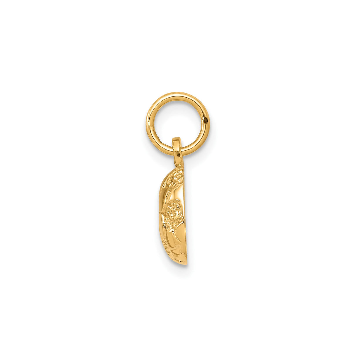 10k Yellow Gold Soccer Ball Pendant, Textured 3D Sports Charm for Men and Women