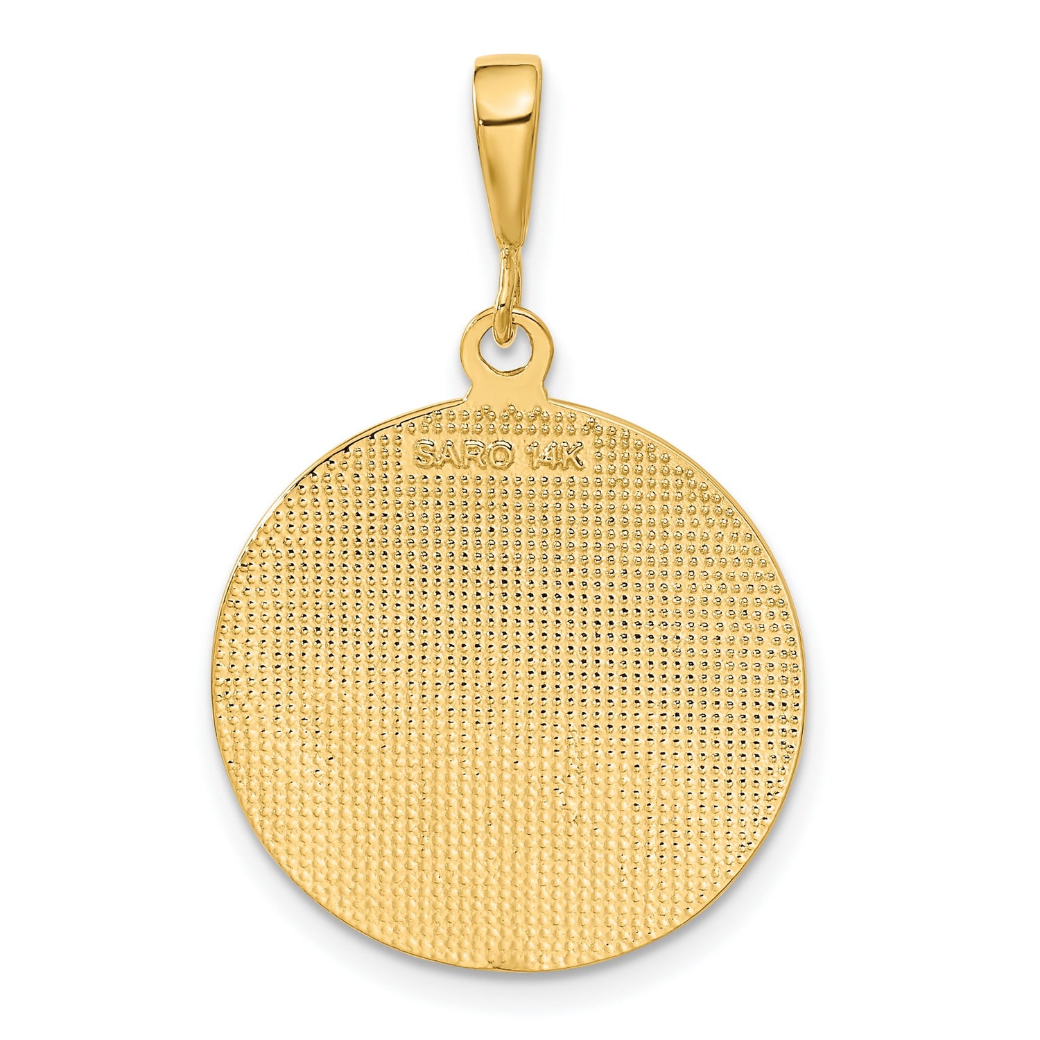 Polished Satin Angel Charm Pendant in Real 10k Yellow Gold