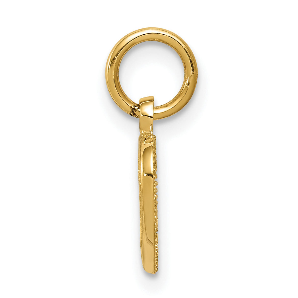 10k Yellow Gold Cross Pendant with Openwork Heart Design, Symbol of Faith and Love