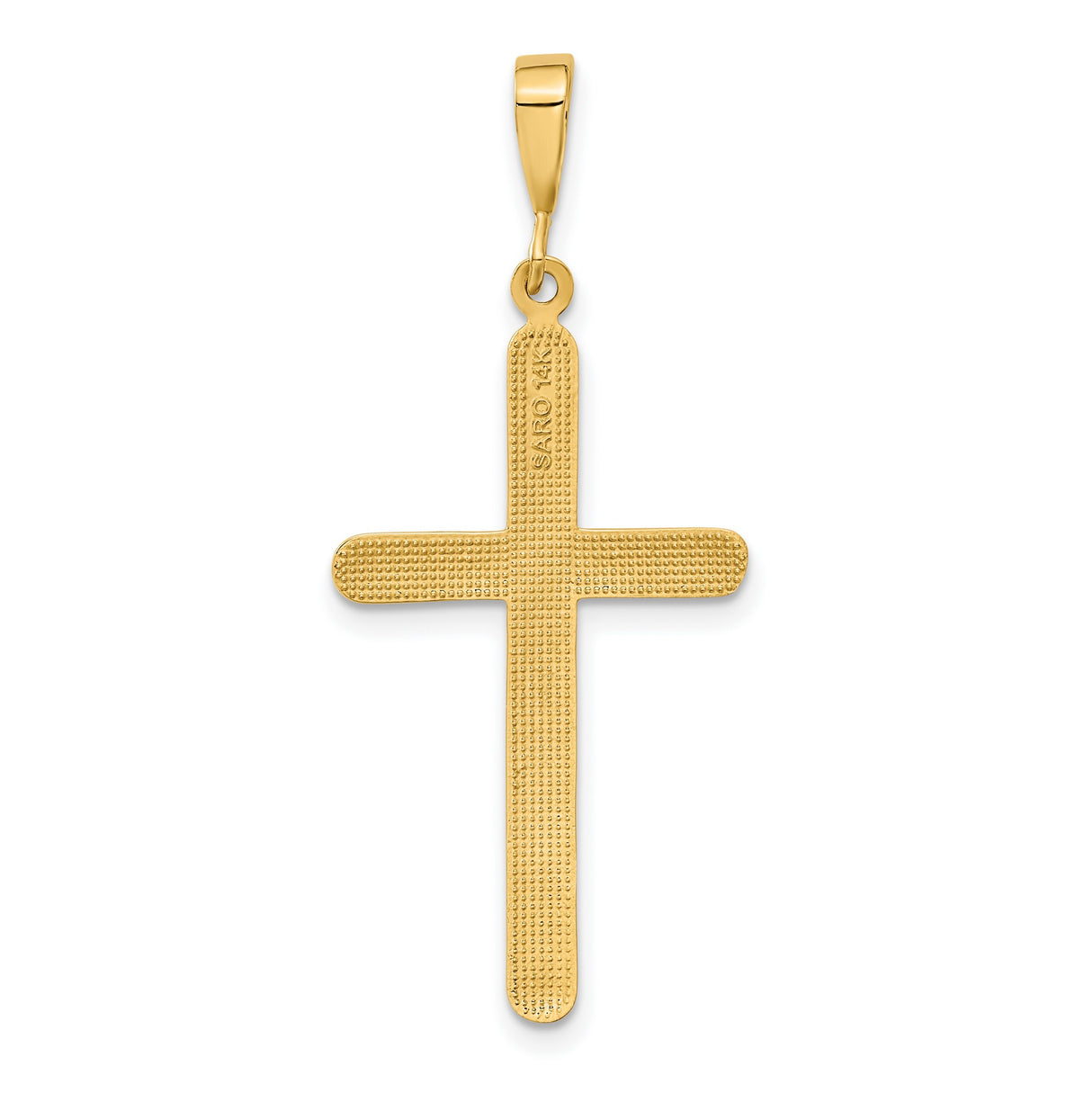 10k Yellow Gold Cross Pendant, Minimalist Religious Jewelry for Men and Women