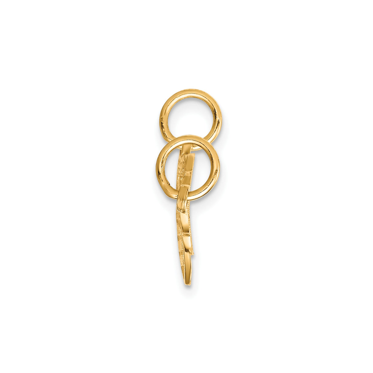 10k Yellow Gold Heart and Key Pendant, Romantic Symbol of Love and Connection for Women