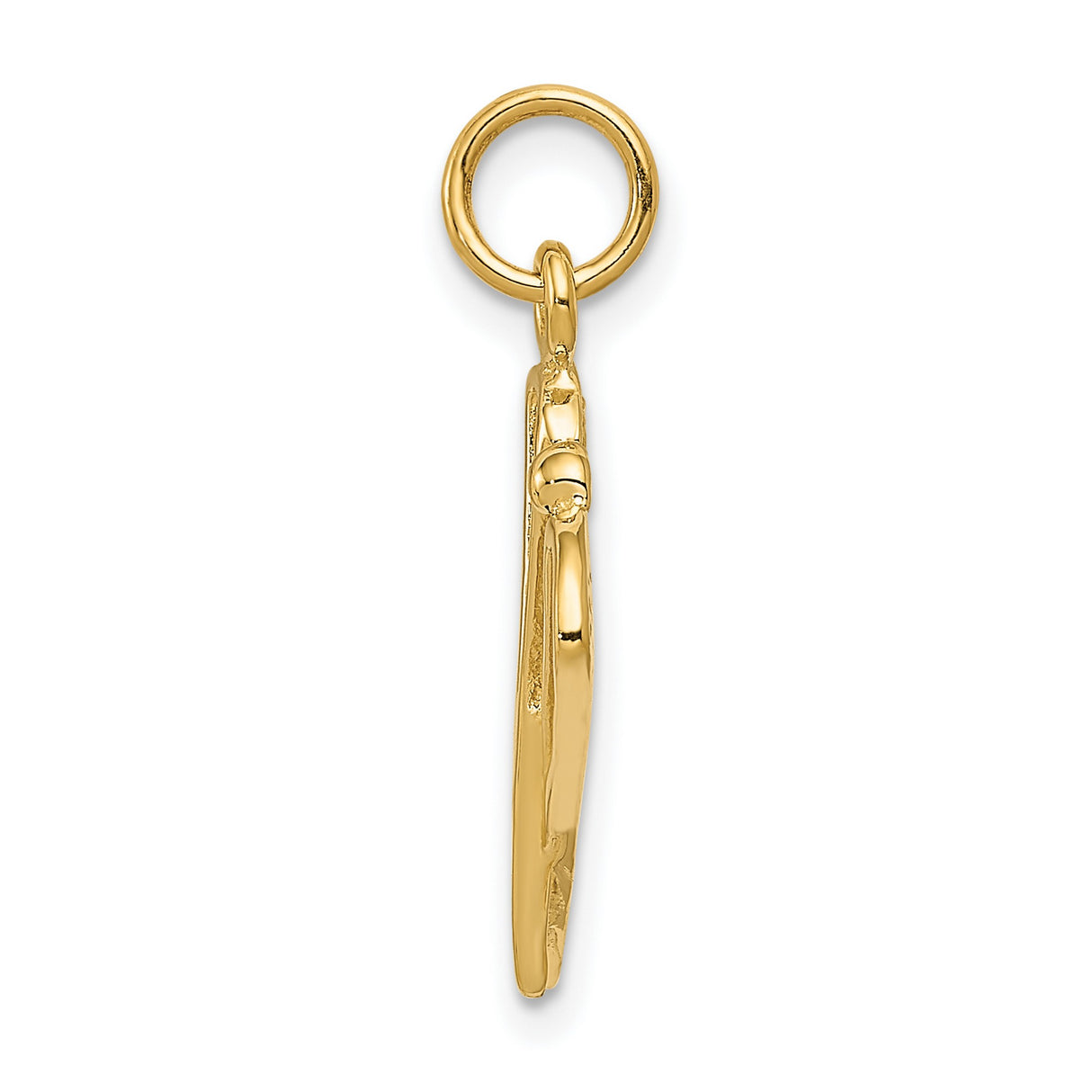 10k Yellow Gold Lacrosse Stick Pendant with Crossed Sticks and Ball, Sports Charm