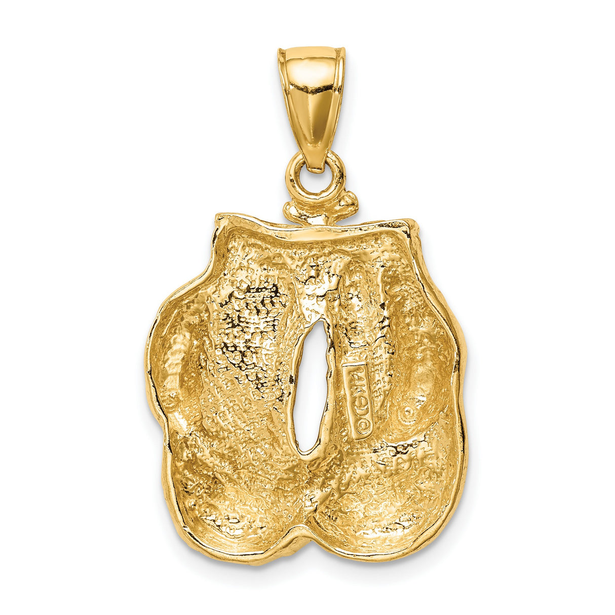 10k Yellow Gold Boxing Gloves Pendant, Athletic Symbol of Strength and Resilience for Men and Unisex