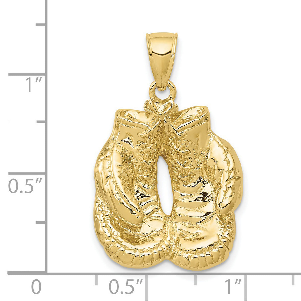 10k Yellow Gold Boxing Gloves Pendant, Athletic Symbol of Strength and Resilience for Men and Unisex