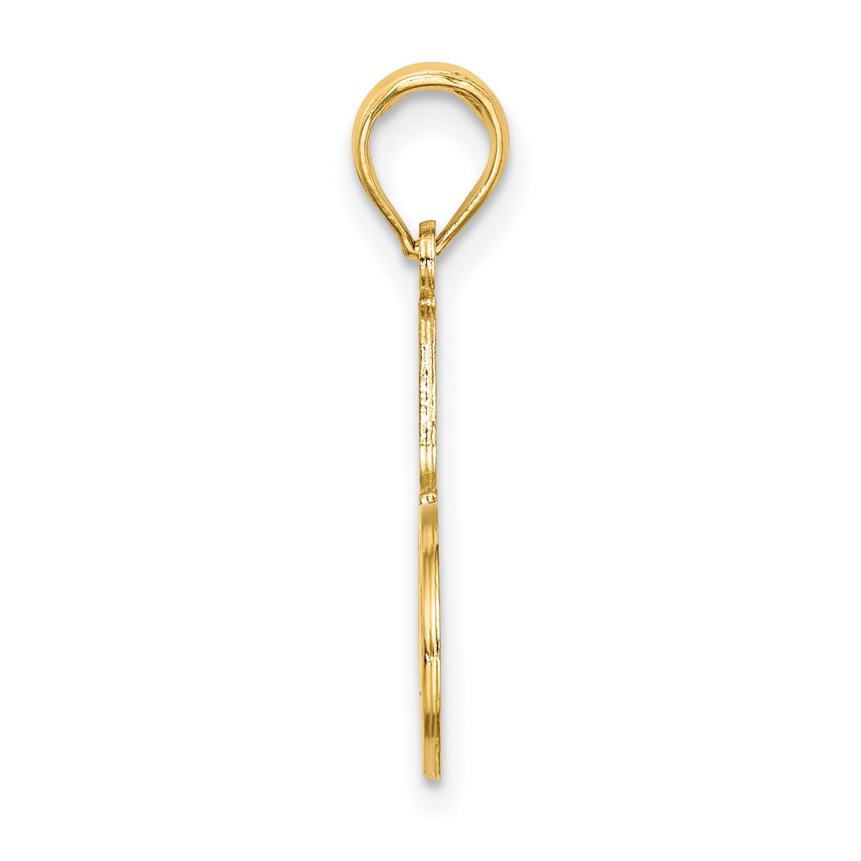 10k Yellow Gold Number One Mother Pendant, Script Charm Celebrating Love and Motherhood