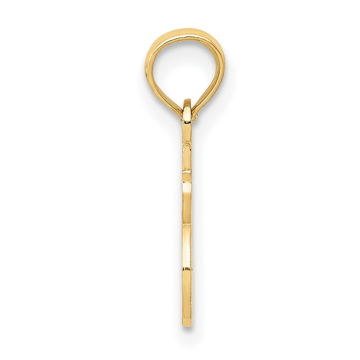 10k Yellow Gold Pendant, Number One Sister Script Design, Sentimental Family Charm for Women