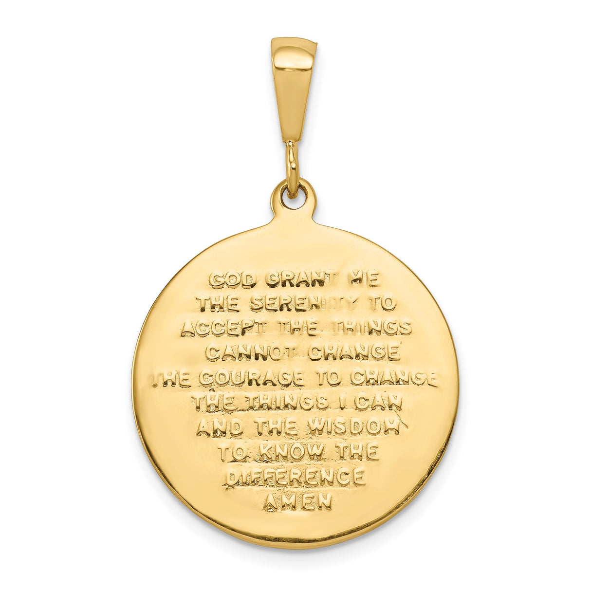 10k Yellow Gold Praying Hands Pendant, Religious Christian Charm for Men or Women