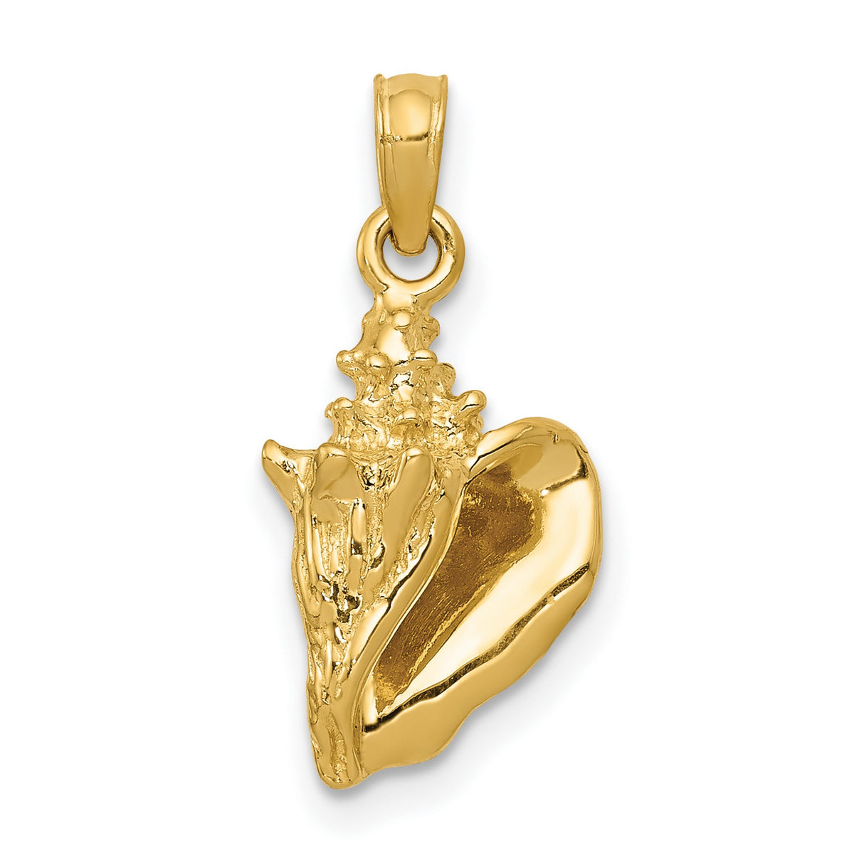 10k Yellow Gold Sacred Heart Pendant, Flaming Heart Wrapped in Thorns, Catholic Religious Jewelry