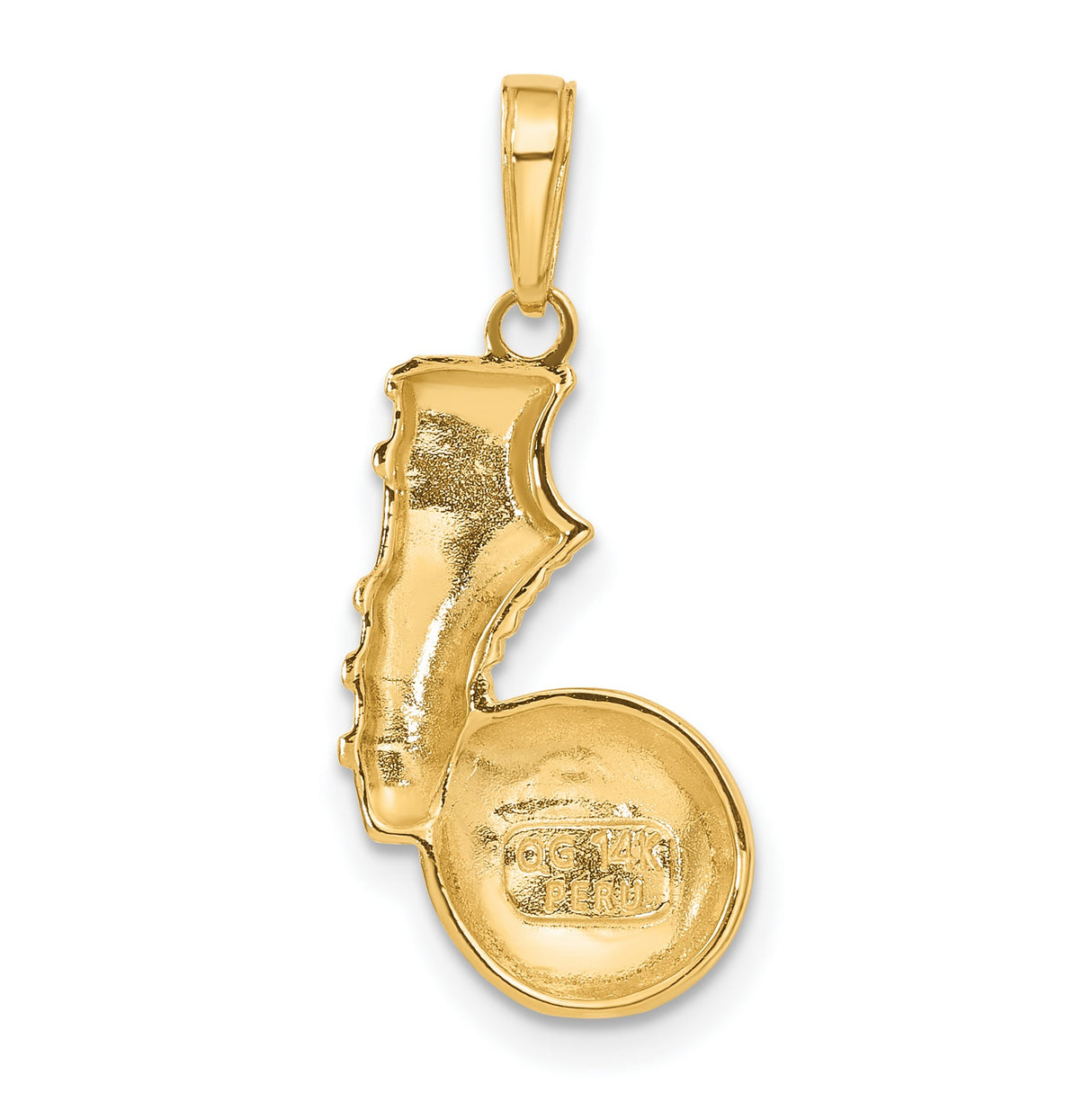 10k Yellow Gold Soccer Cleat and Ball Pendant, Unisex Sports Charm for Fans, Players, Coaches