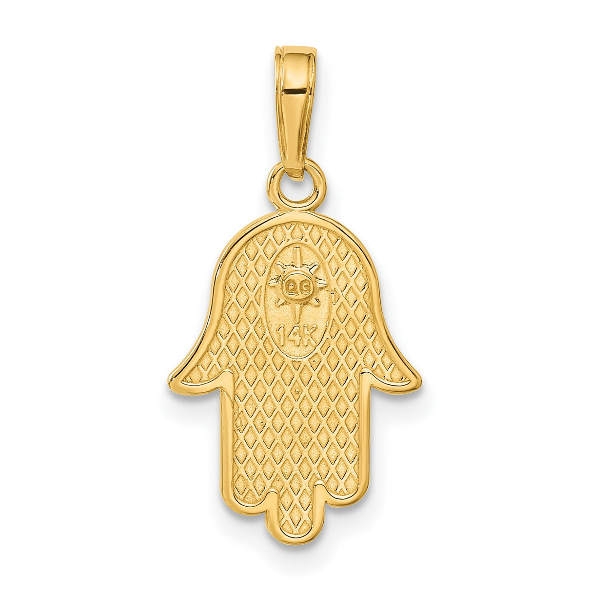 10k Yellow Gold Hamsa Pendant with Star of David, Filigree Jewish Charm, Spiritual Judaica Jewelry