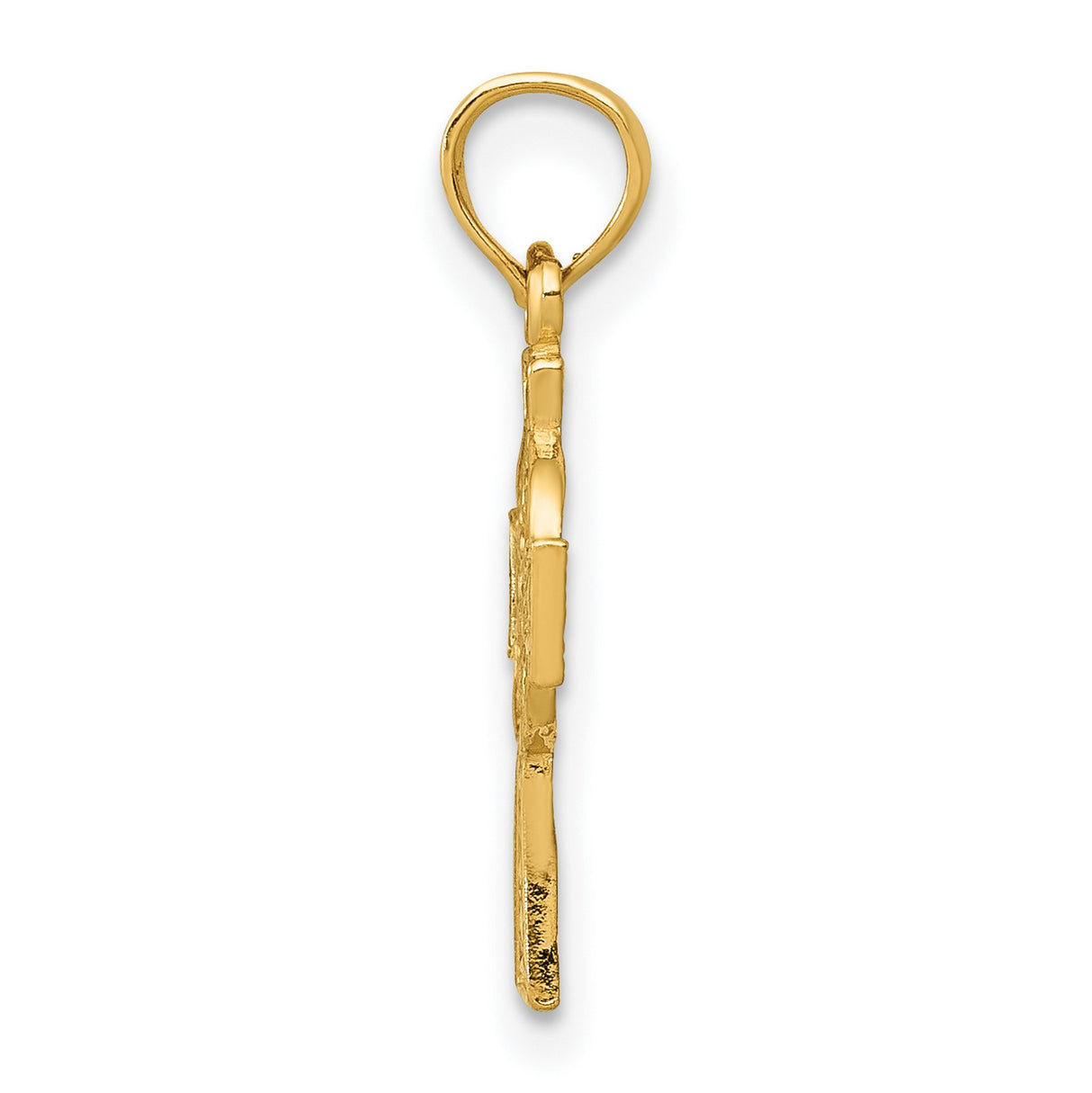 10k Yellow Gold Celtic Cross Pendant with Intricate Knotwork Design for Men and Women