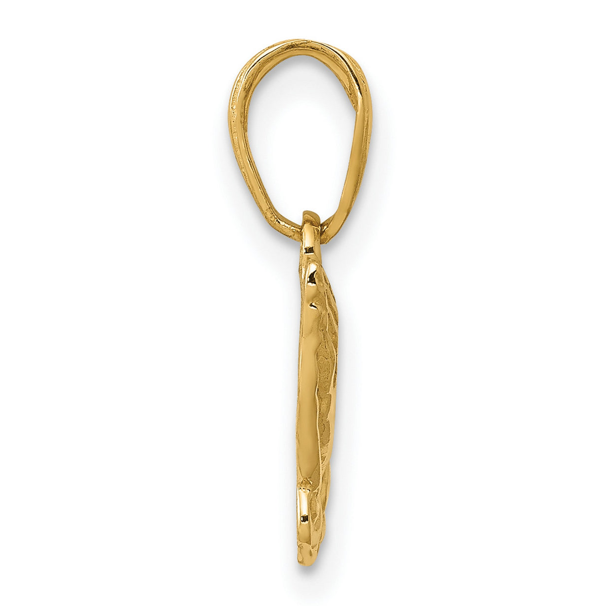 10k Yellow Gold Praying Hands Pendant, Religious Christian Symbol Jewelry for Men or Women