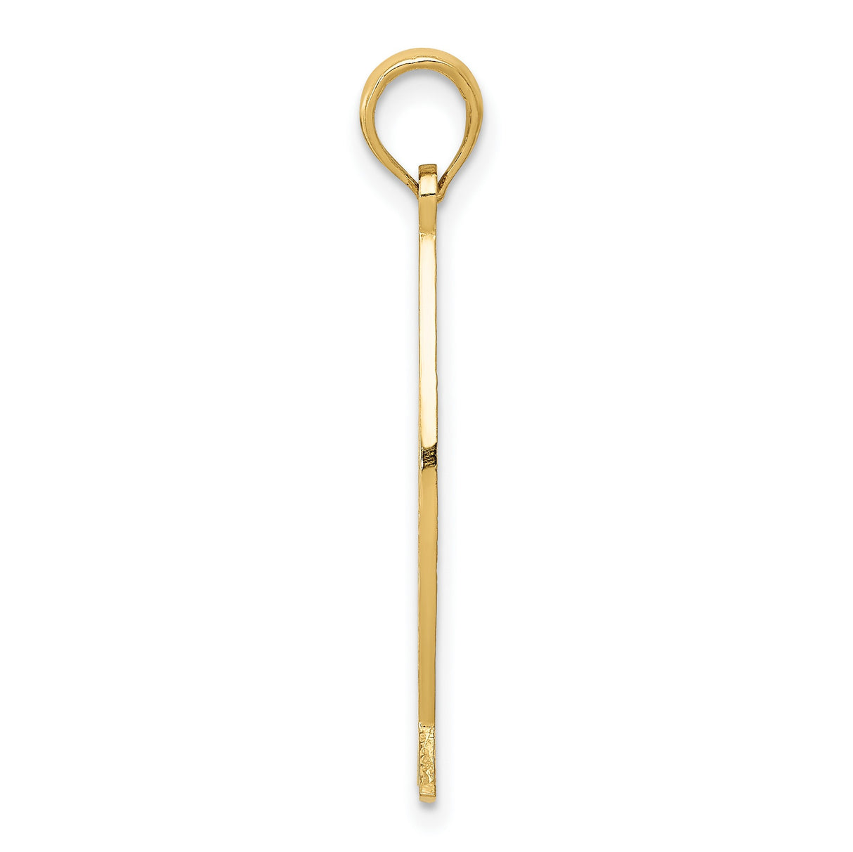 10k Yellow Gold Ichthys Fish Pendant with Jesus Name, Christian Religious Charm