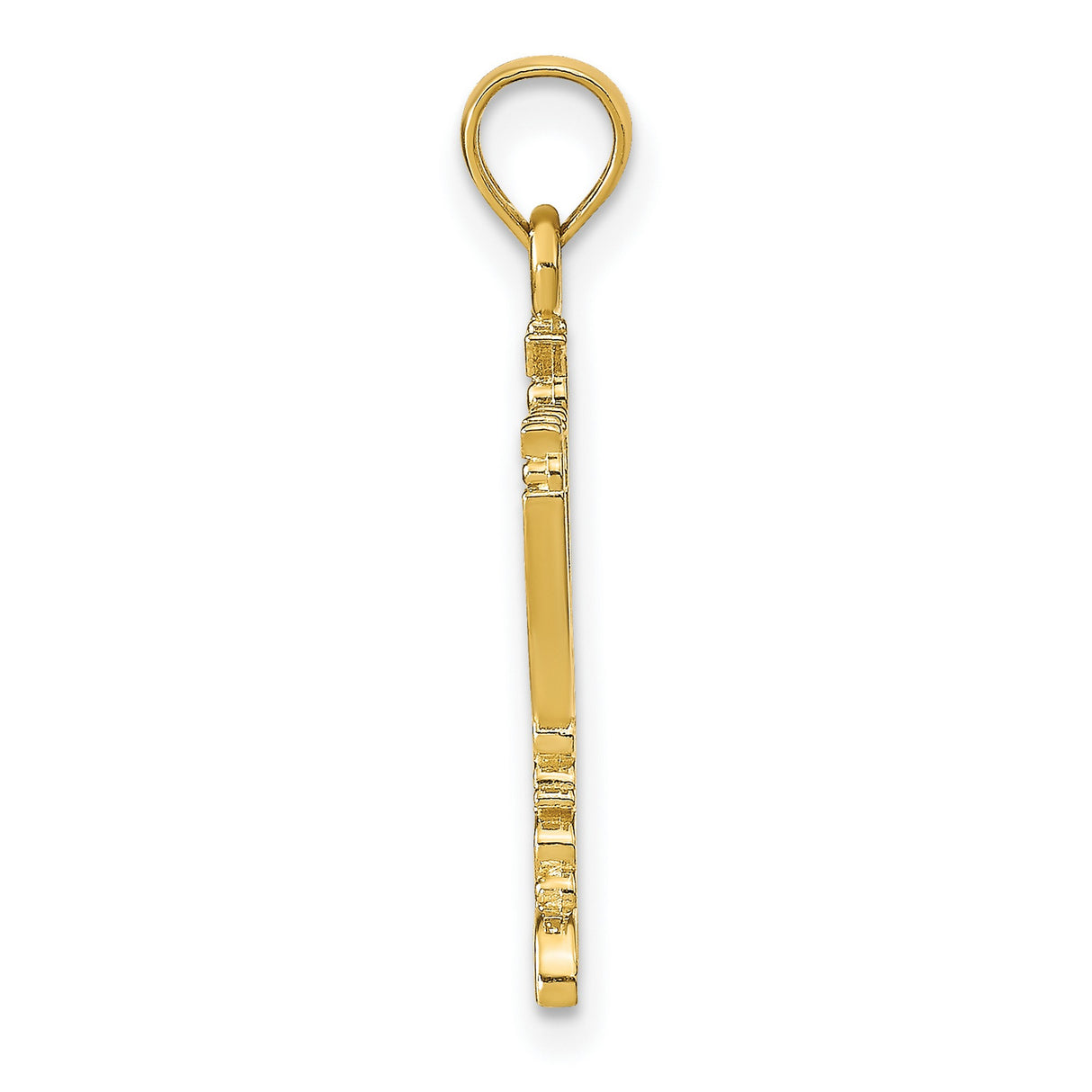 10k Yellow Gold Menorah Pendant with Seven-Branched Candelabrum Design