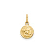 10k Yellow Gold Angel Charm Pendant with Raised Cherub, Religious Medallion for Women or Unisex
