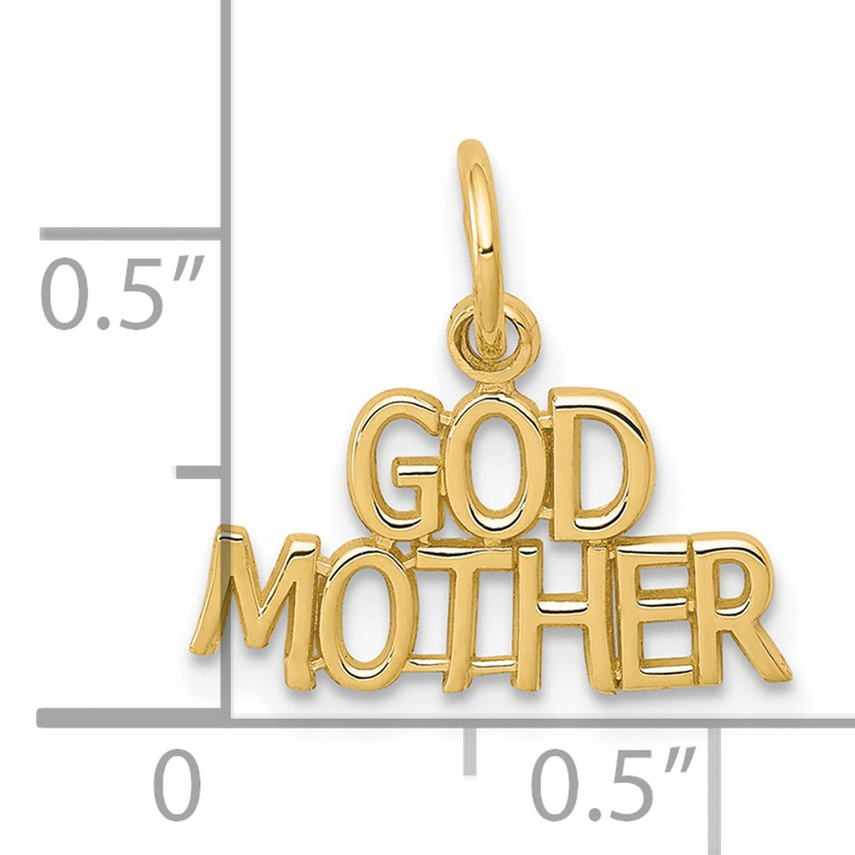 GODMOTHER Charm Pendant in Real 10k Yellow Gold