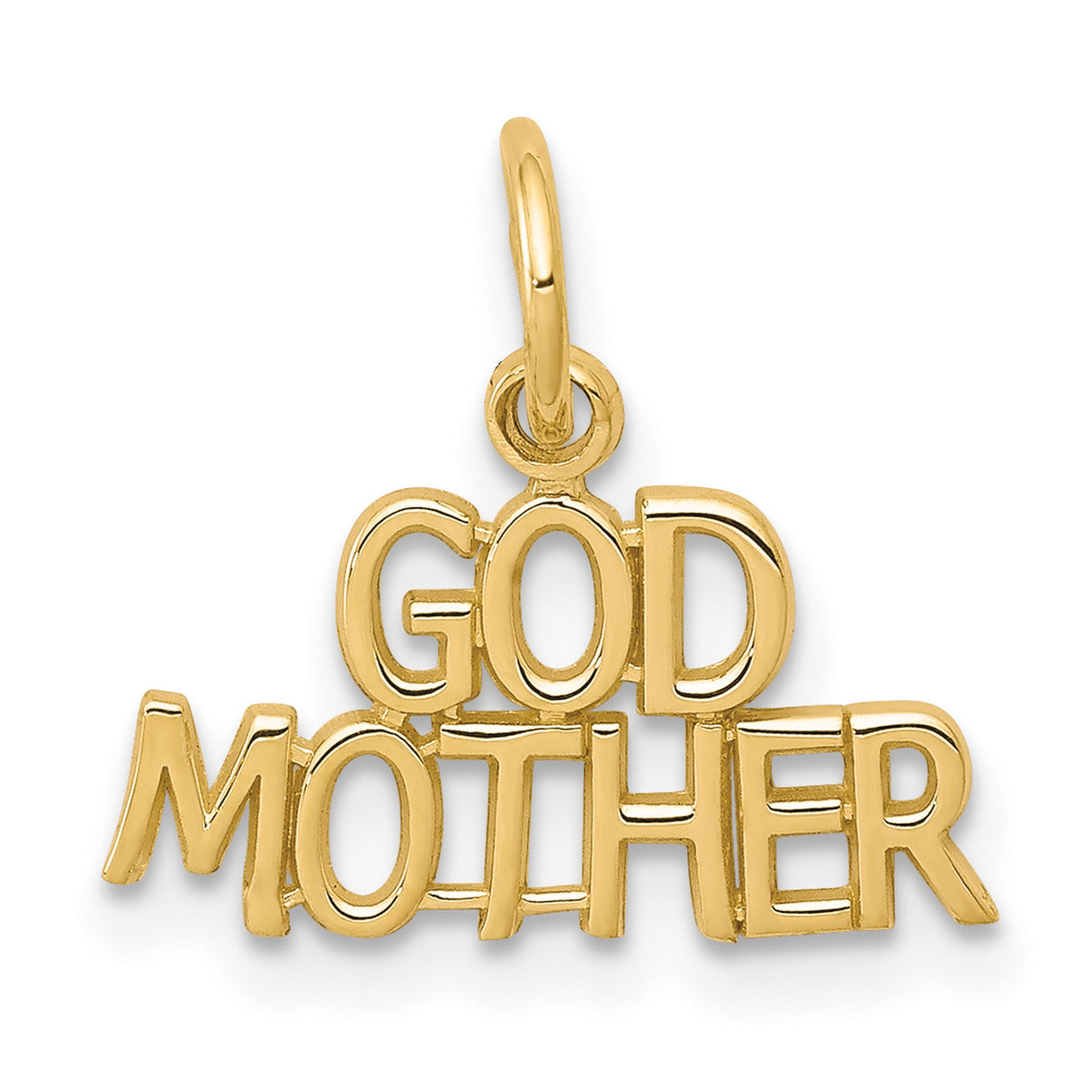 GODMOTHER Charm Pendant in Real 10k Yellow Gold
