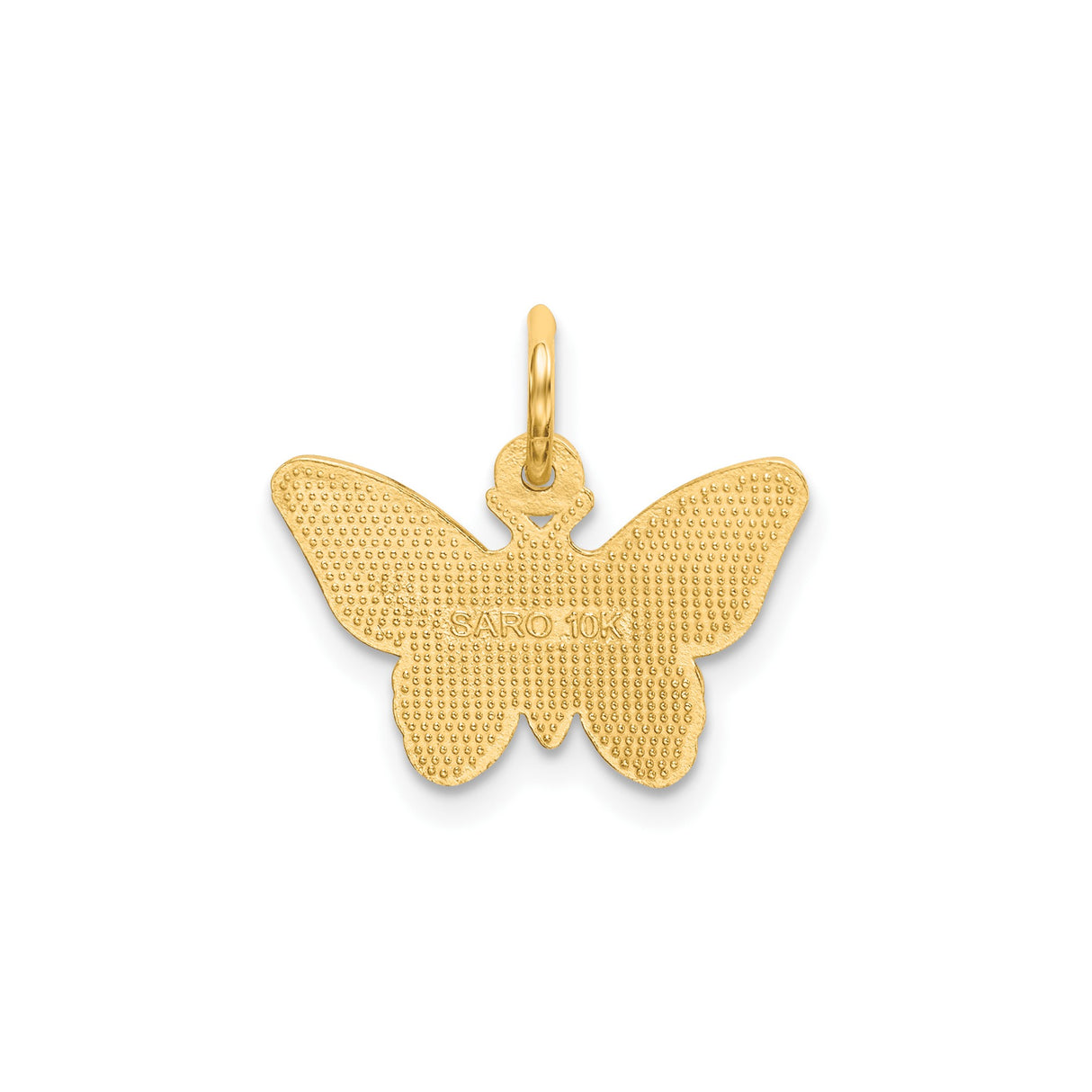 10k Yellow Gold Butterfly Pendant with Cutout Design, Nature-Inspired Symbol of Transformation for Women