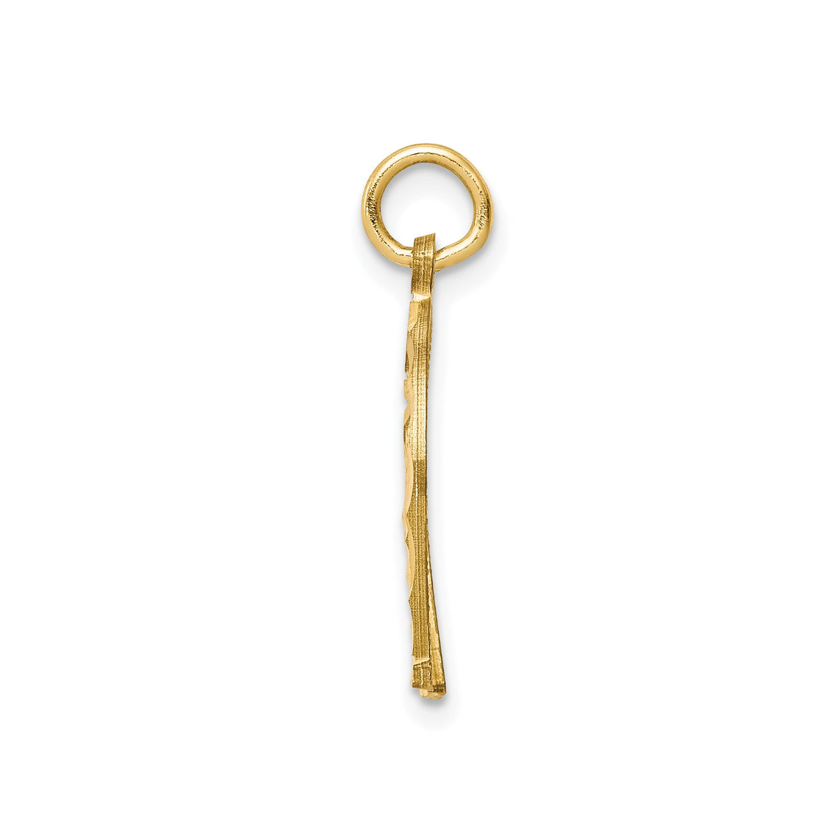 10k Yellow Gold Horseshoe Pendant, Floral Detailed Lucky Charm, Spiritual Equestrian Jewelry