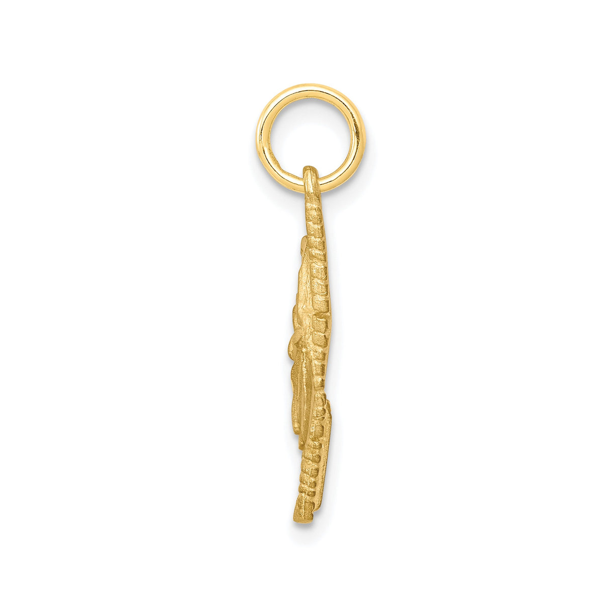 10k Yellow Gold Pendant with Scissors and Comb, Hairstylist or Barber Theme