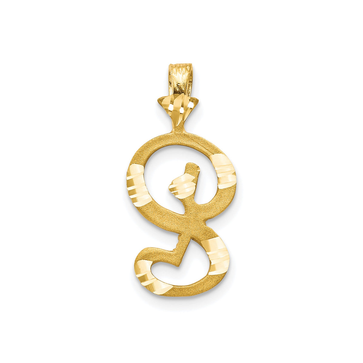10k Yellow Gold Ankh Pendant, Textured and Polished Egyptian Symbol of Life and Strength