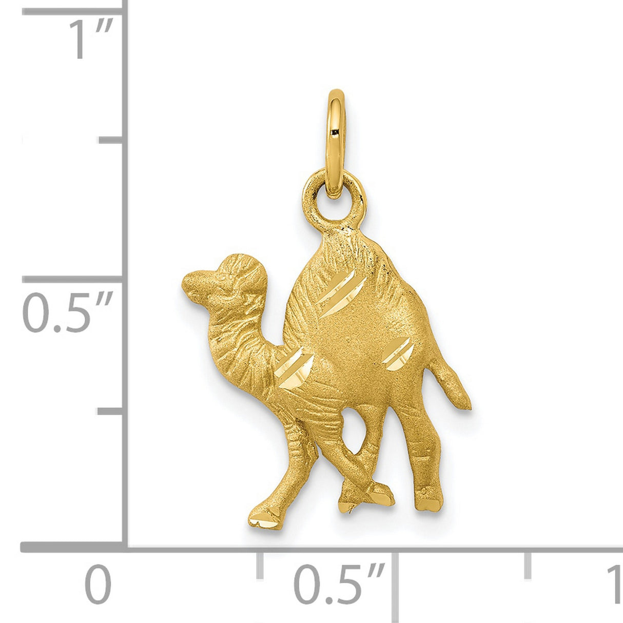 CAMEL Charm Pendant in Real 10k Yellow Gold