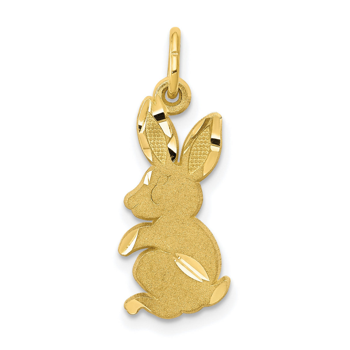 BABY BUNNY Charm Pendant in Real 10k Yellow Gold