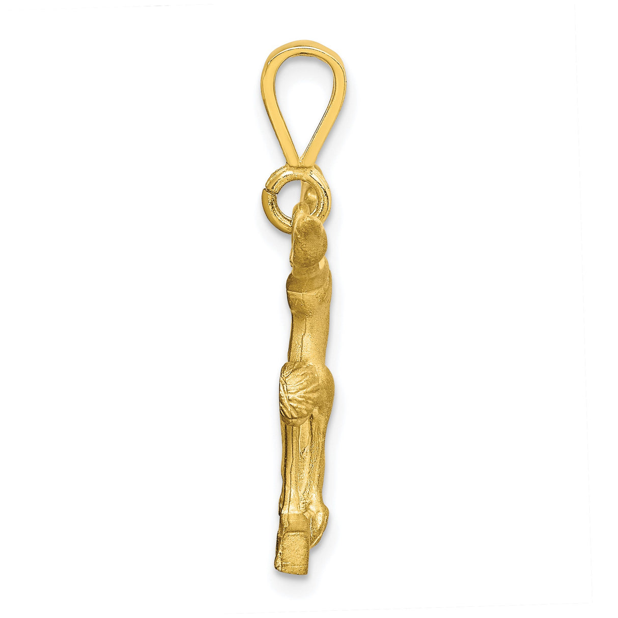 10k Yellow Gold Gymnast Pendant with Female Athlete Handstand on Balance Beam