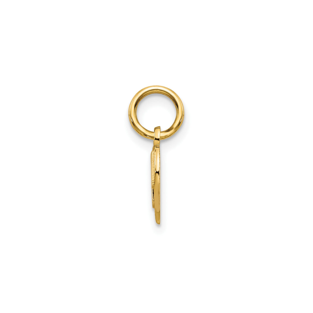 10k Yellow Gold Heart Pendant with Bold MOM Letters, Sentimental Mother Jewelry Charm