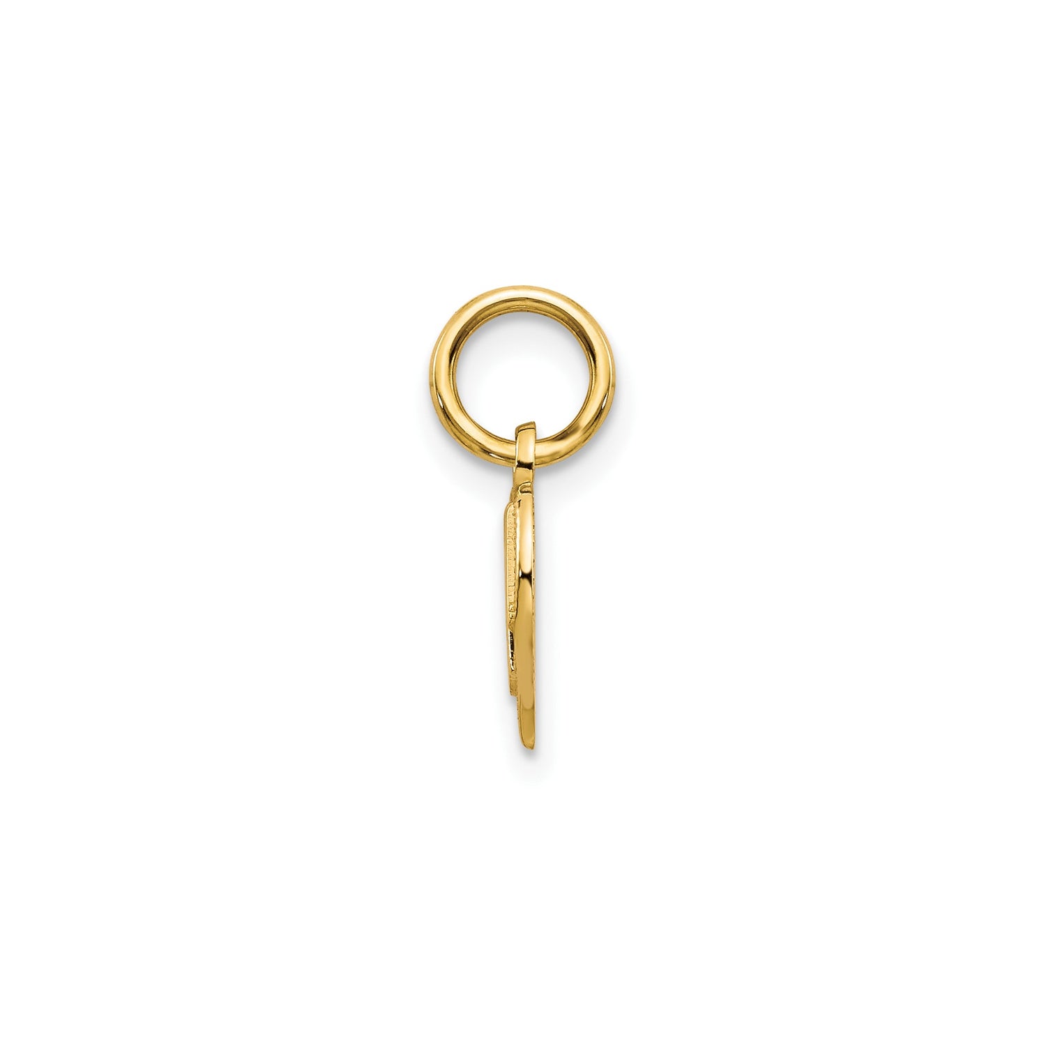 10k Yellow Gold Heart Pendant with Bold MOM Letters, Sentimental Mother Jewelry Charm