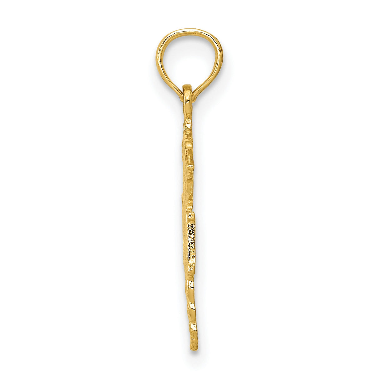 10k Yellow Gold RN Pendant with Caduceus Symbol, Medical Charm for Nurses