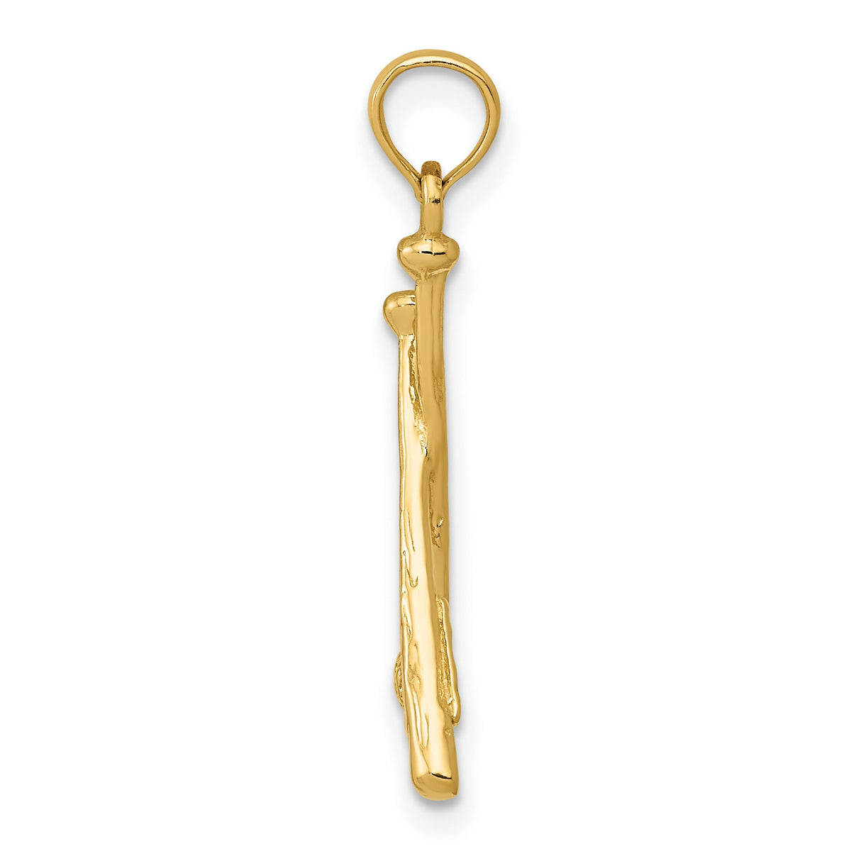 10k Yellow Gold Baseball Pendant with Crossed Bats and Ball, Sports Charm for Men or Women