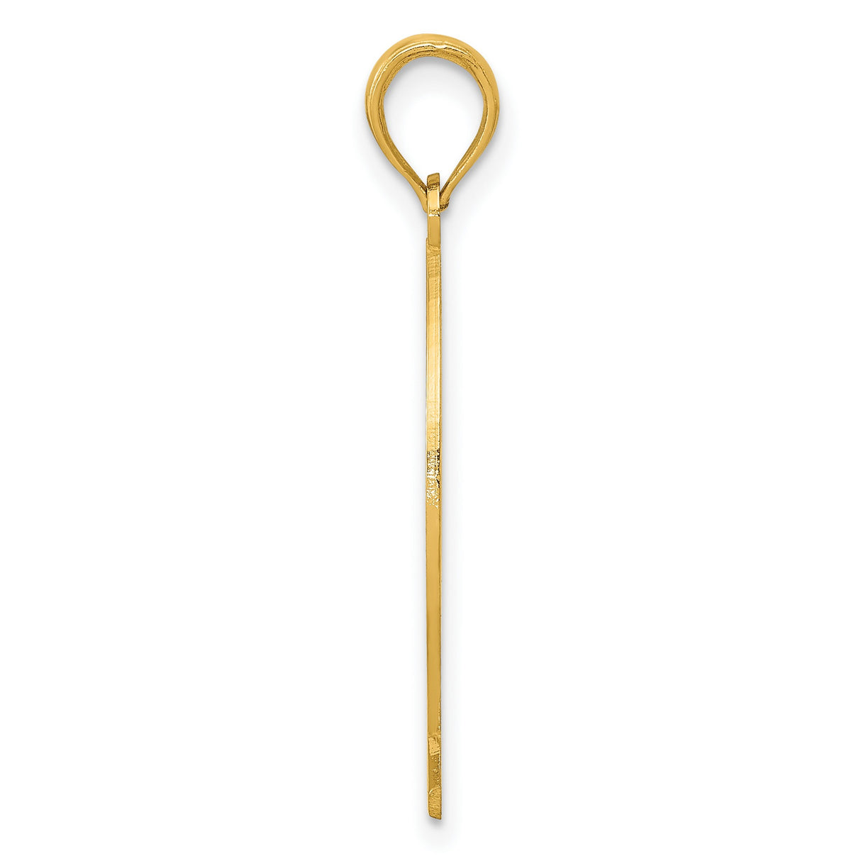 10k Yellow Gold Pendant with Cross Inside Ichthys Fish, Christian Religious Symbol