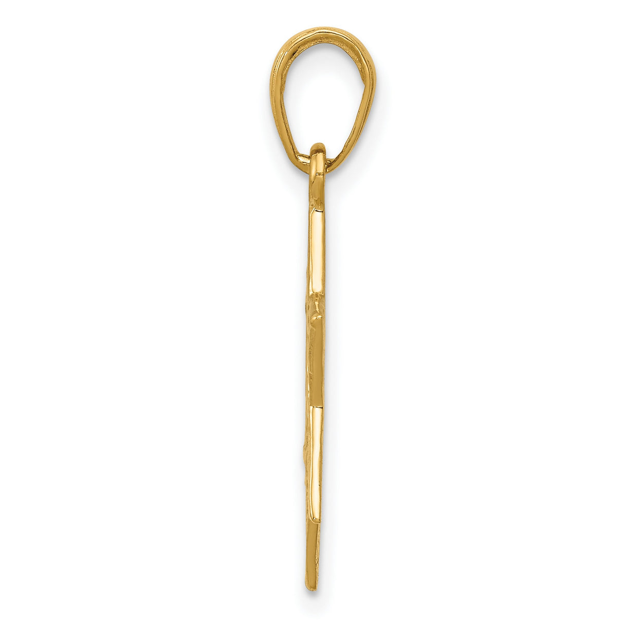 10k Yellow Gold Star of David Pendant, Textured Finish, Traditional Jewish Symbol