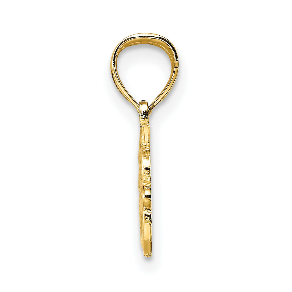 10k Yellow Gold Friend Pendant, Script Lettering Charm Symbolizing Friendship and Loyalty