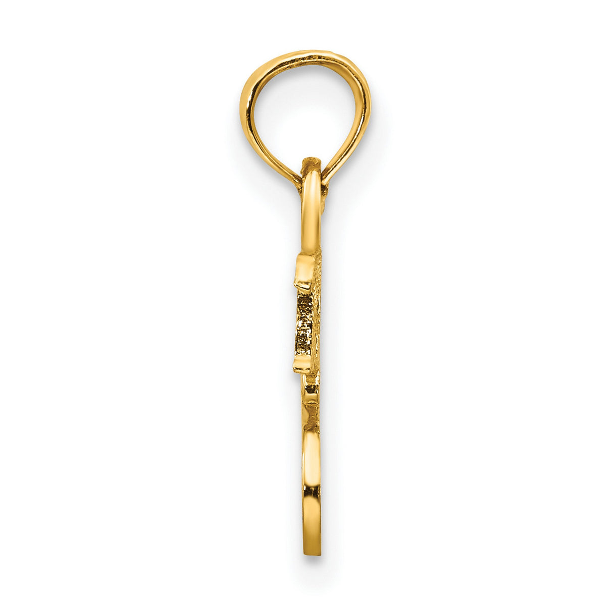 10k Yellow Gold Sweet 16 Pendant, Bold Lettering Milestone Charm for Teen Girls