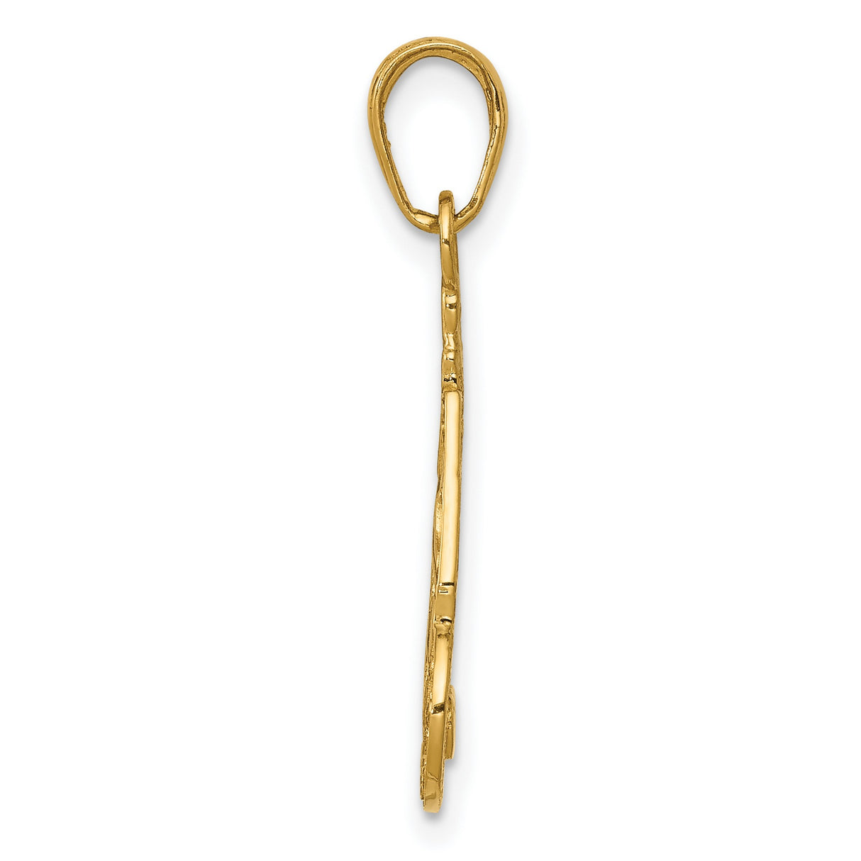 10k Yellow Gold Birthday Cake Pendant with Candle and Happy Birthday Words