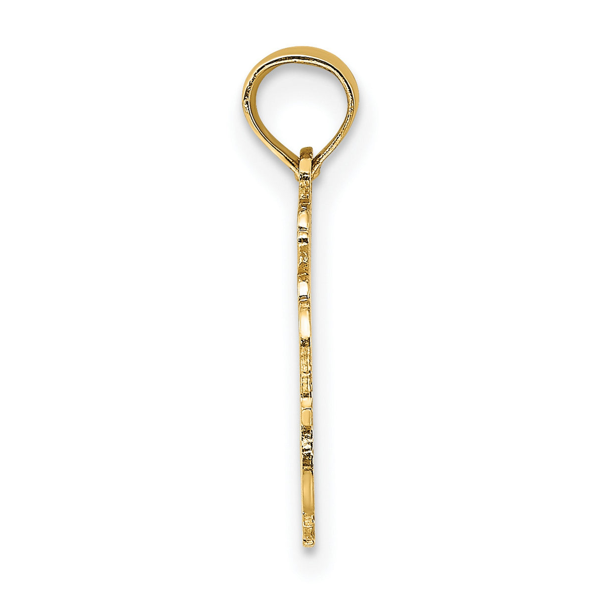 10k Yellow Gold Aquarius Zodiac Pendant with Water Bearer Symbol, Unisex Astrology Charm