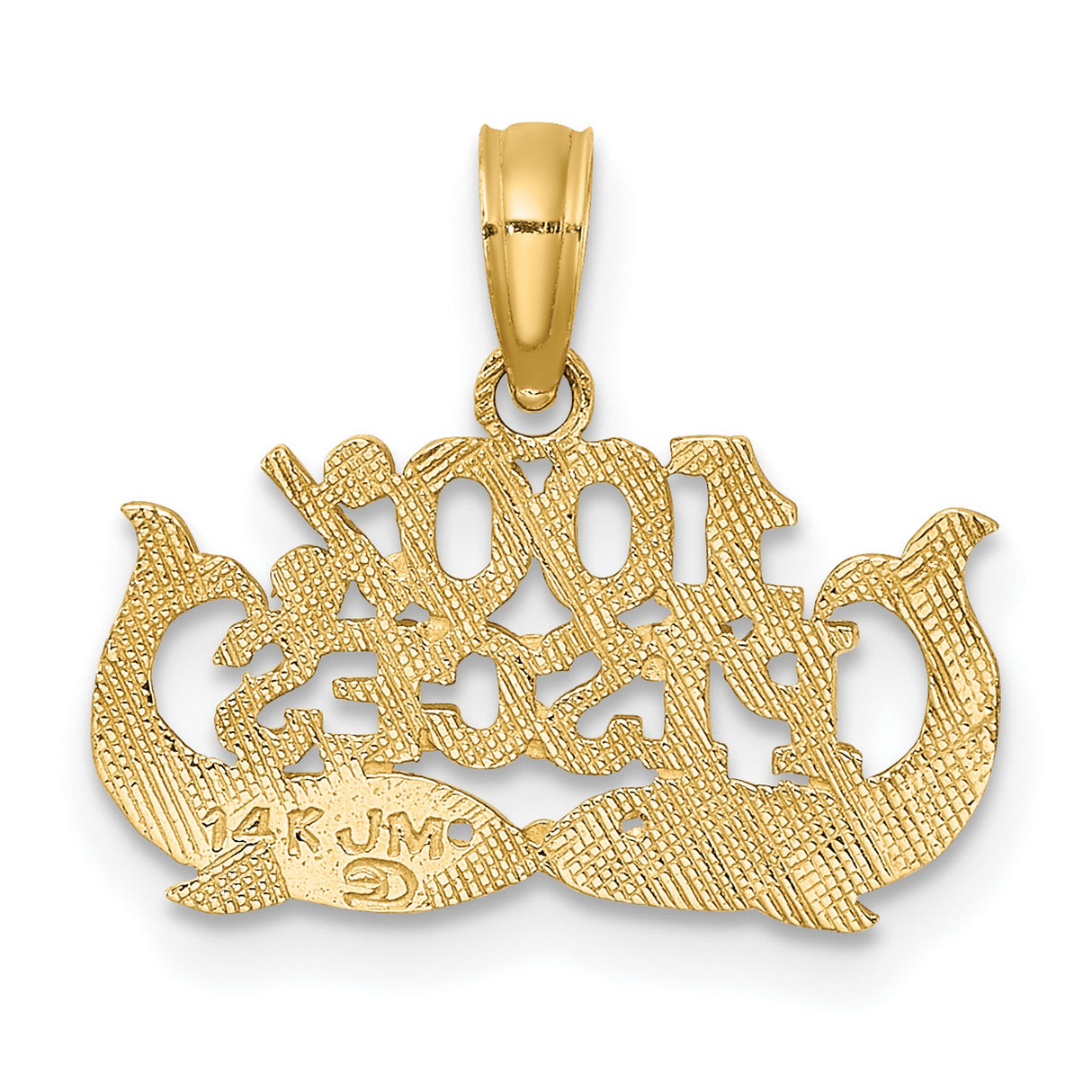 10k Yellow Gold Pisces Pendant with Two Fish Symbol, Zodiac Medallion Charm