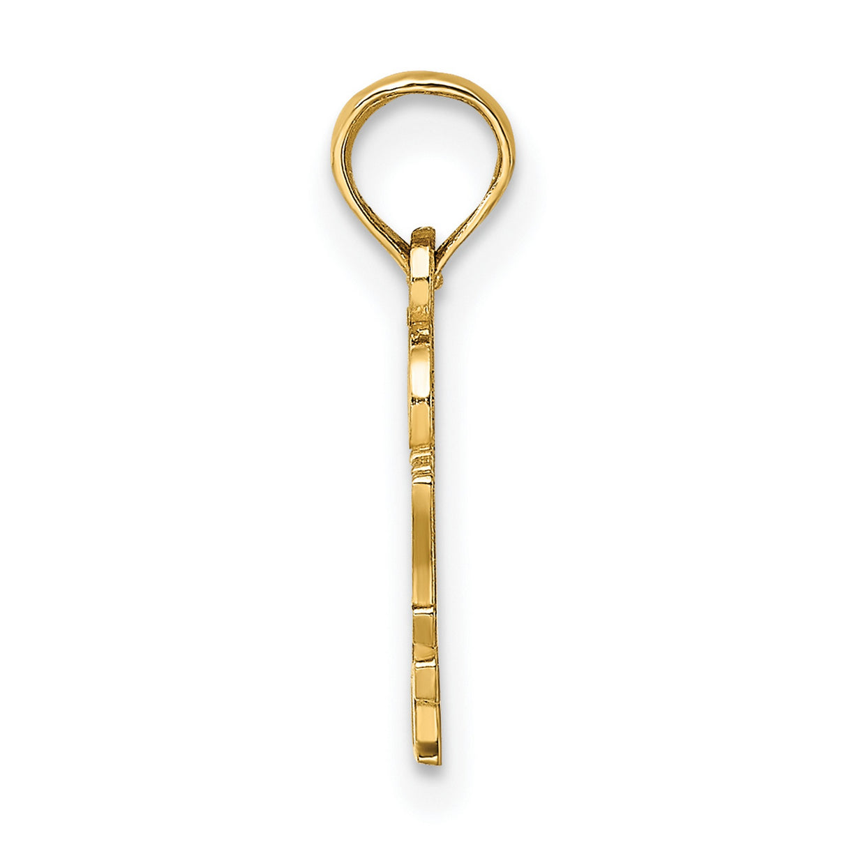 10k Yellow Gold Sheriff Star Pendant, Heart Center, I Heart My Deputy, Law Support Badge Charm