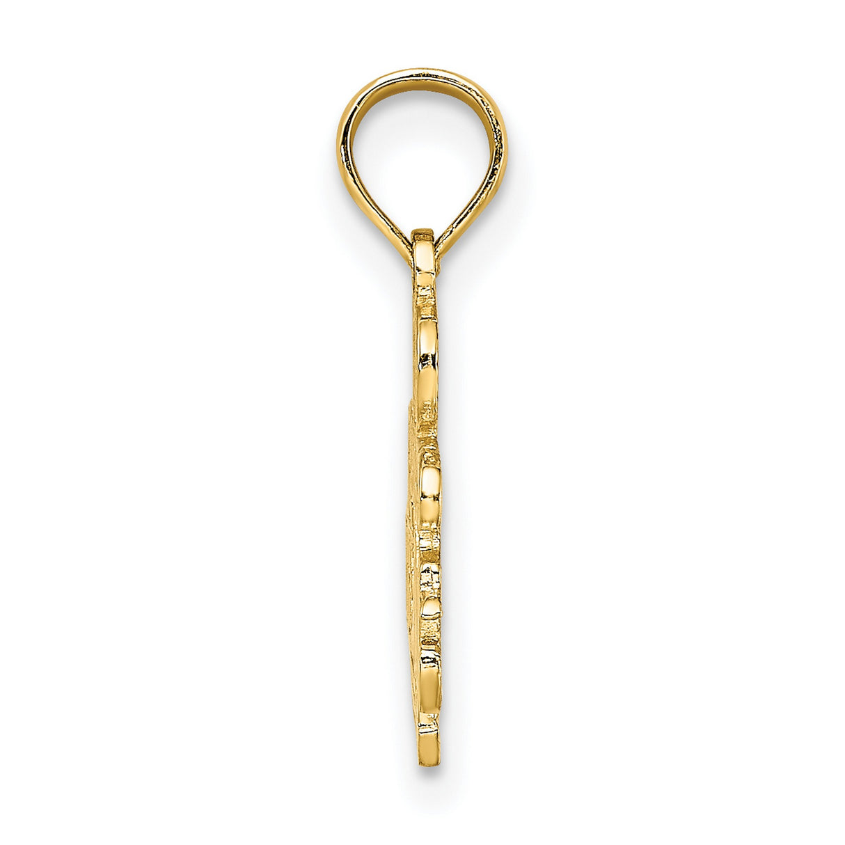 10k Yellow Gold Pendant with Sailboat Design and Id Rather Be Sailing Phrase