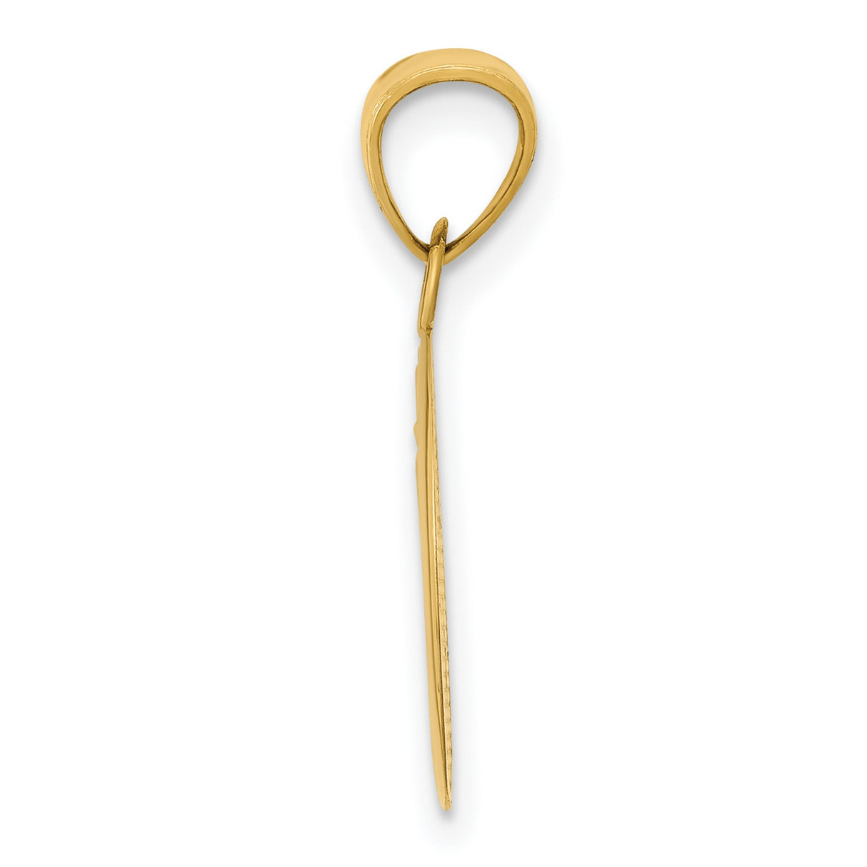 10k Yellow Gold Crescent Moon Face Pendant with Star Cutouts, Celestial Jewelry